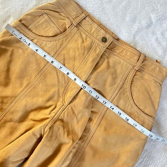 Vtg Leather Pants Women 12 (S) High Waist Western 80s Retro Country Rodeo 90s - Picture 13 of 16